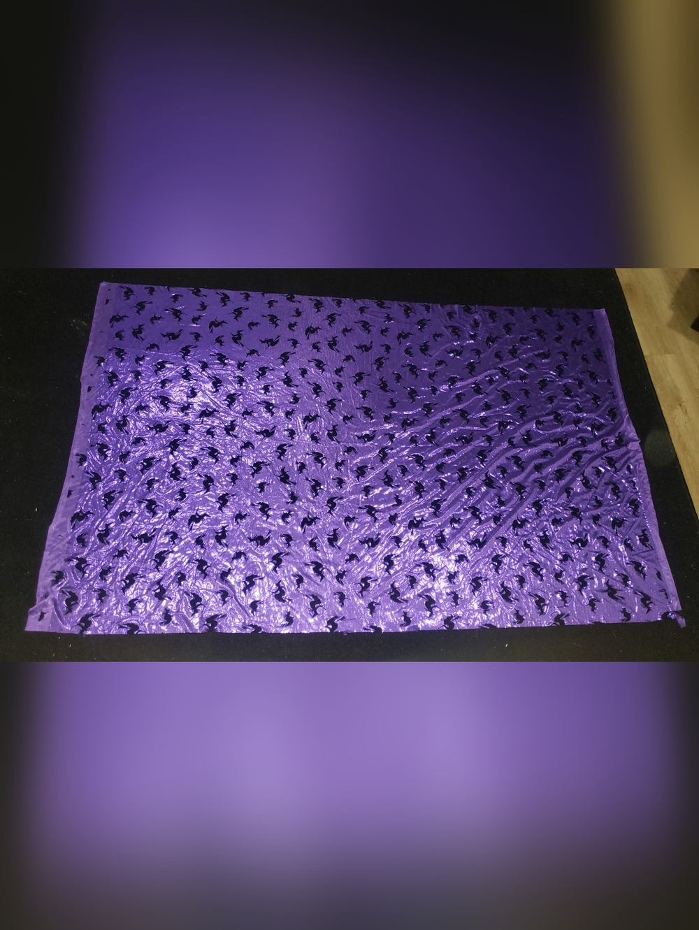 Purple & Black Witch Halloween Goth Table Cloth Amazing!!!